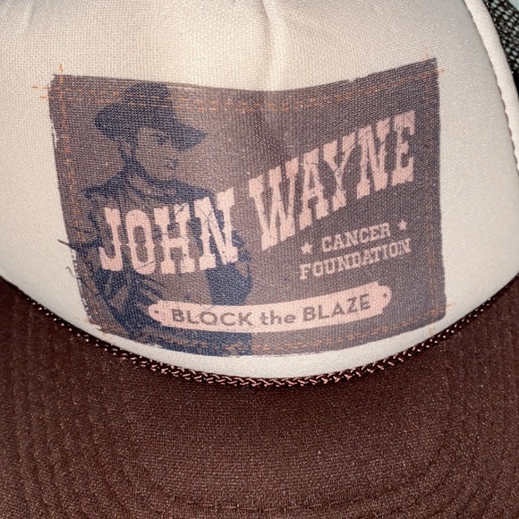 John Wayne vintage trucker brown snap back hat - Picture 2 of 5